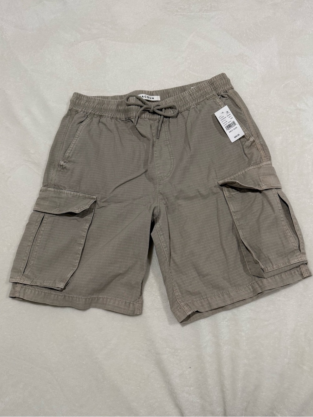 PacSun Men's Cargo Drawstring Shorts - Taupe